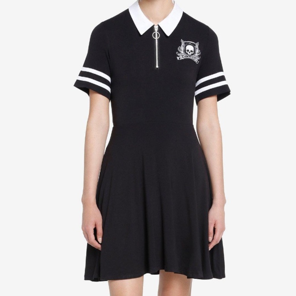 Cosmic Aura Skull Crest Polo Dress Hot Topic‎ Witchy Halloween Gothic